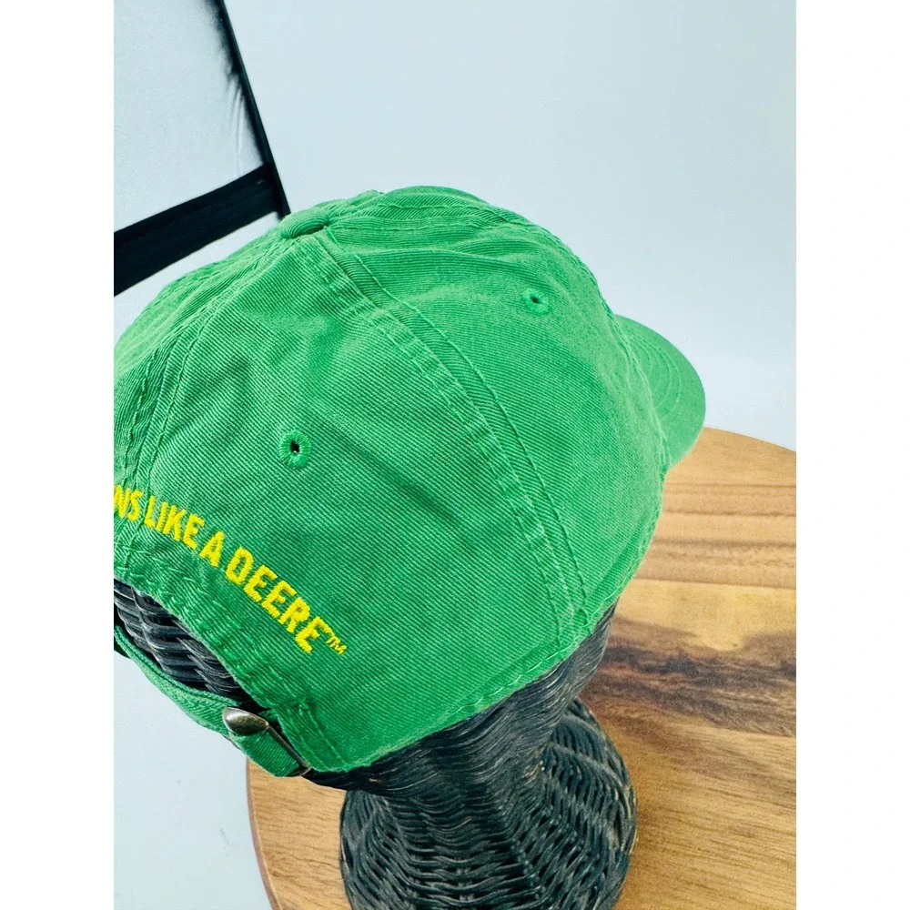 John Deere Hat‎ Baseball Cap Mens Green Embroidered Logo Combine Farm Tractor